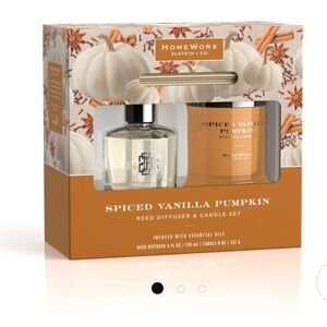 Spiced Vanilla Pumpkin Reed Diffuser & Candle Set. Never used in box.